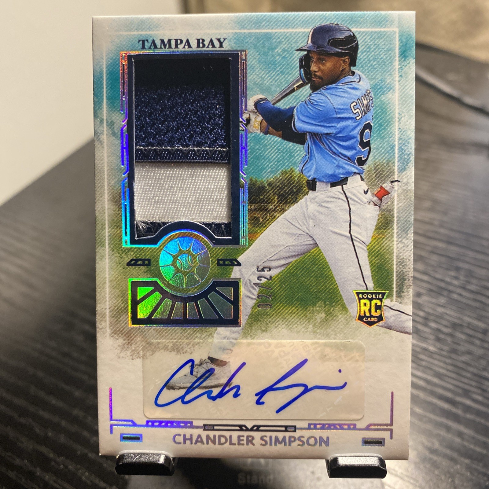 Panini 2025 Boys of Summer Rookie Auto Patch Chandler Simpson Rays PM-CSP /25