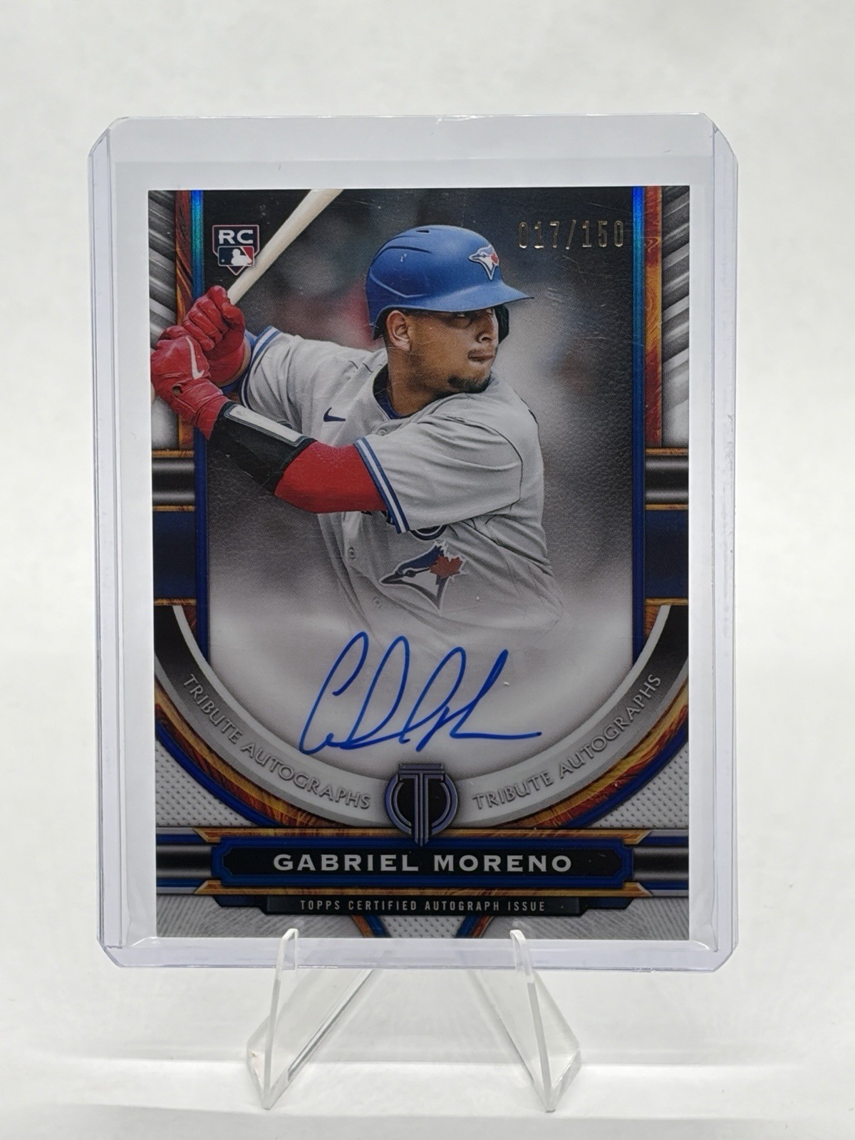2023 Topps Tribute Tribute Auto Blue /150 Gabriel Moreno #TA-GMO Rookie Auto RC