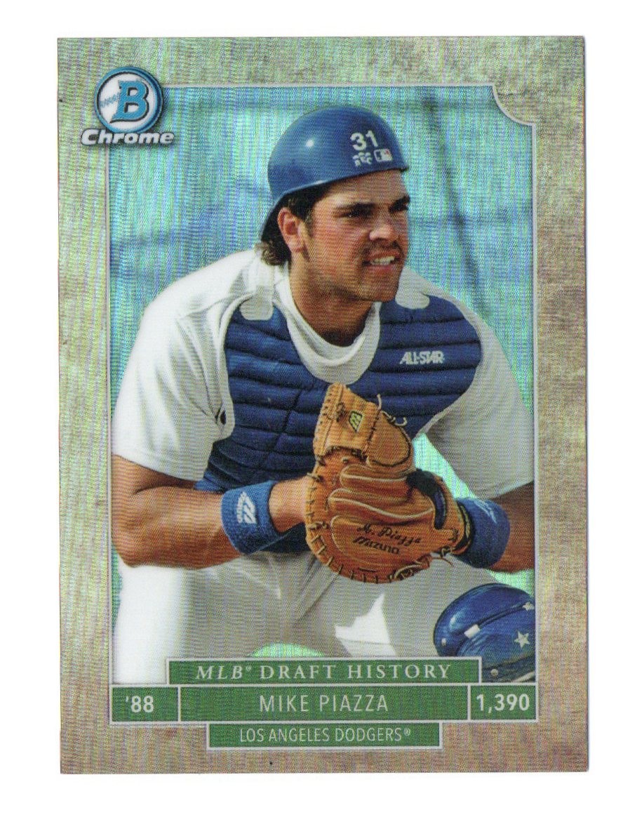 2016 Bowman Draft Mike Piazza Chrome MLB Draft History Dodgers MLBD-MP