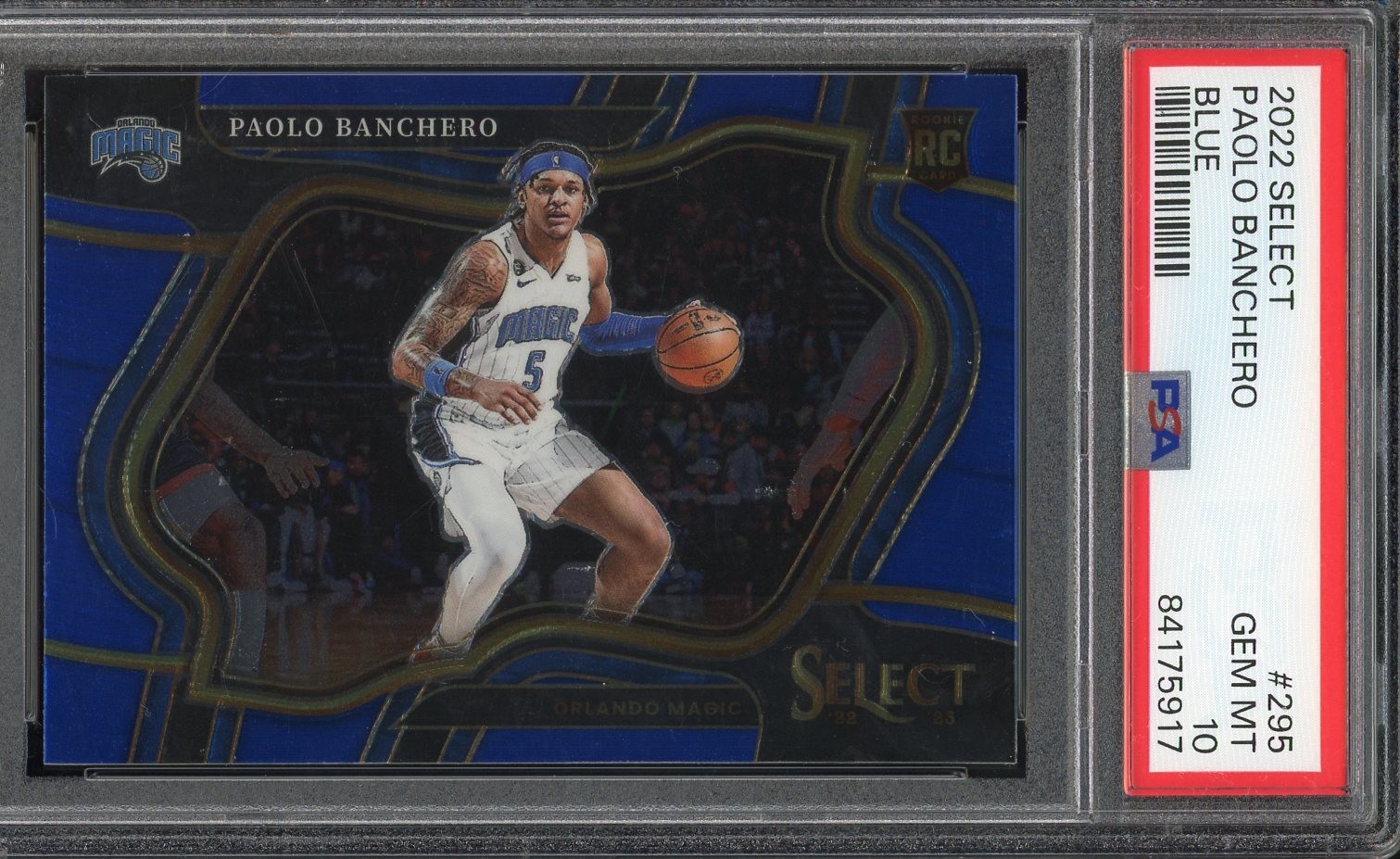 2022 PANINI SELECT PAOLO BANCHERO ROOKIE 1ST PICK ORLANDO MAGIC #295 PSA 10