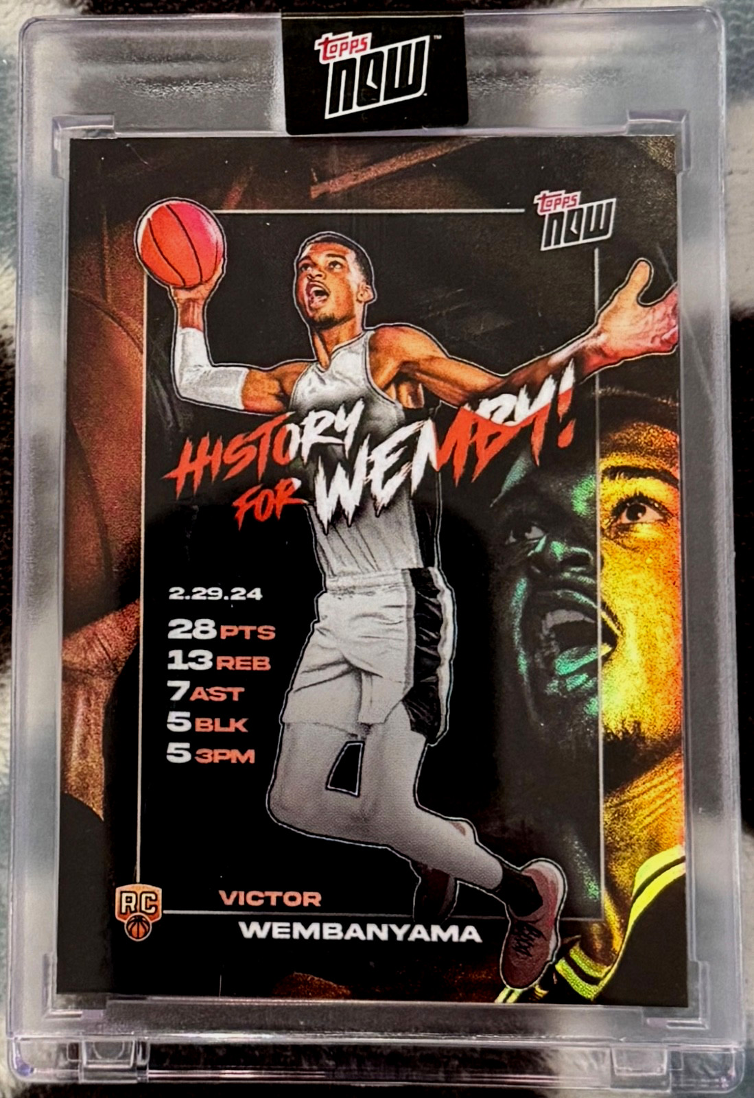 Topps 2023-24 Now History for Wemby! Rookie RC Victor Wembanyama Spurs #VW-3