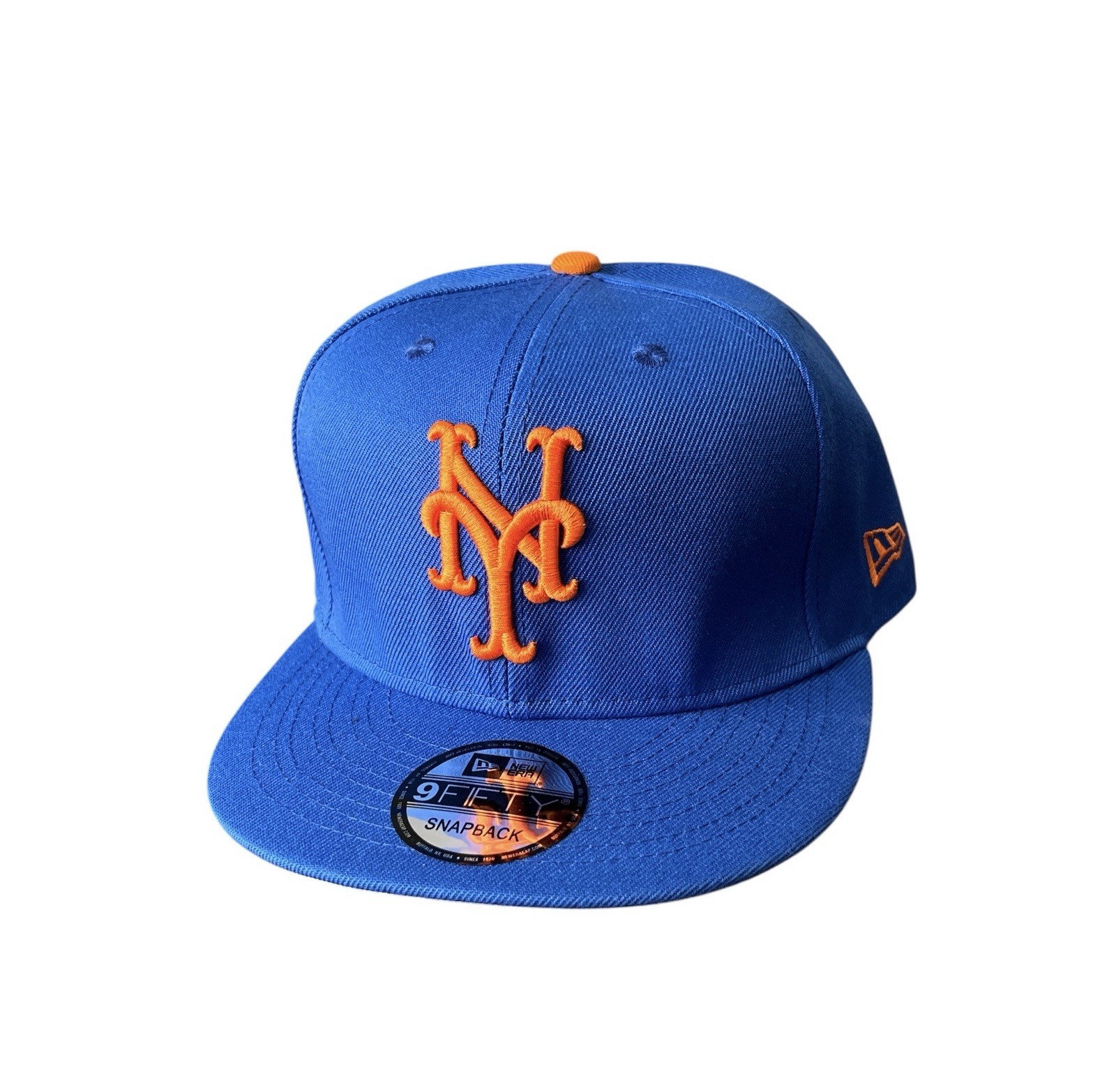 New York Mets 9Fifty New Era SnapBack Hat Classic Blue & Orange Adjustable