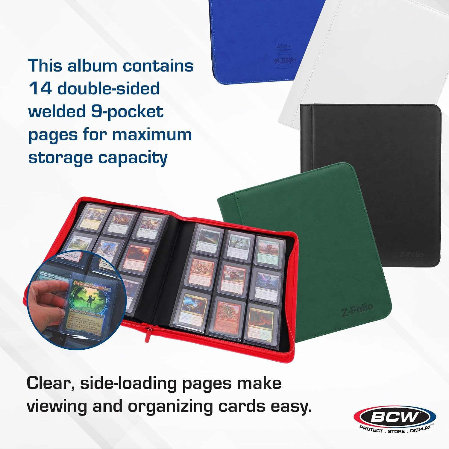 BCW 9-Pocket Leatherette Toploader Binder Album Black Archival Storage