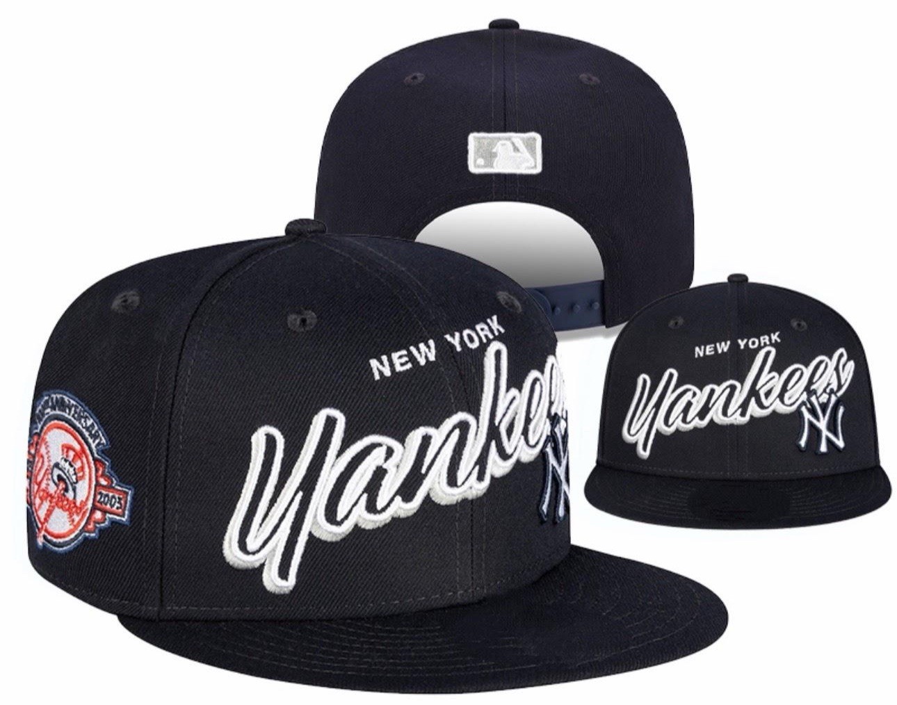 New York Yankees SnapBack Hat Black Adjustable Fit Cap Fast Ship