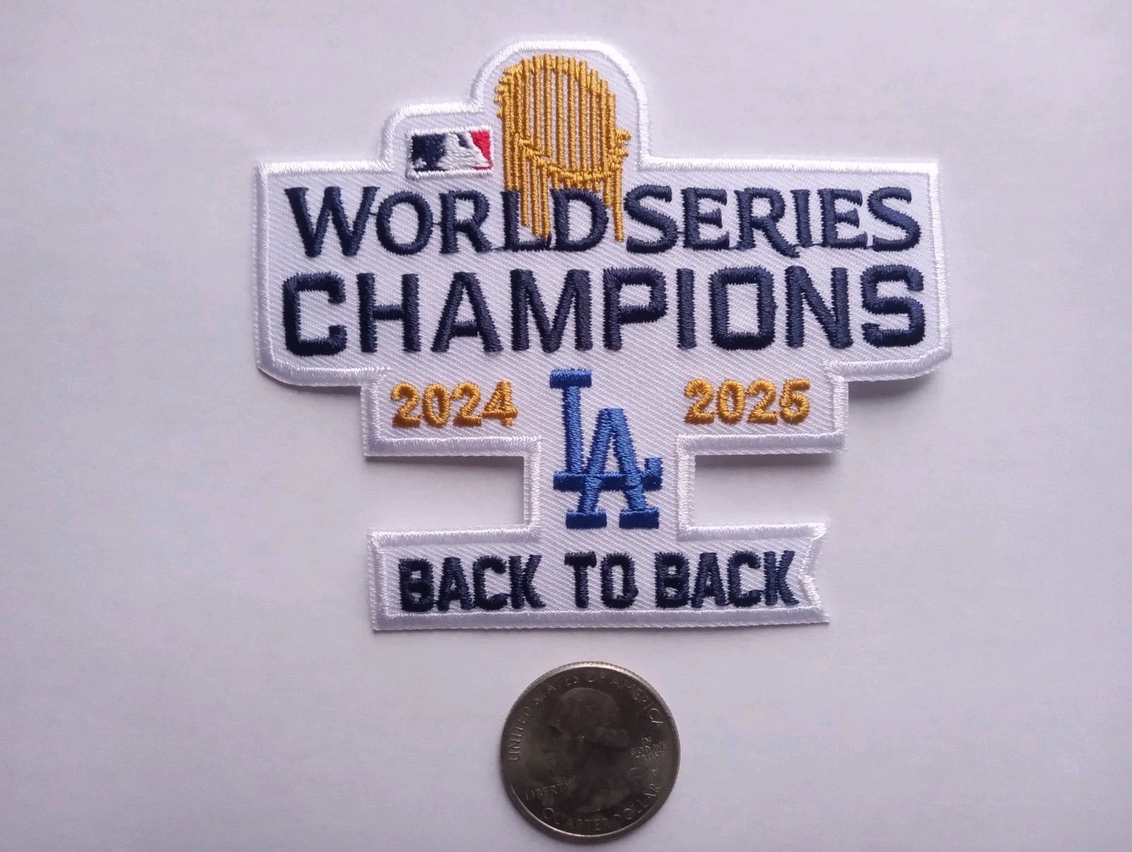 MLB JERSEY LA DODGERS BACK TO BACK CHAMPS JACKET SHIRT HOODIE BASEBALL PATCH