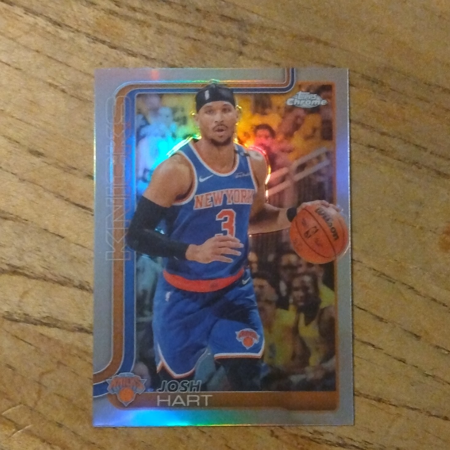 2024-25 Topps Chrome Refractor #160 Josh Hart New York Knicks