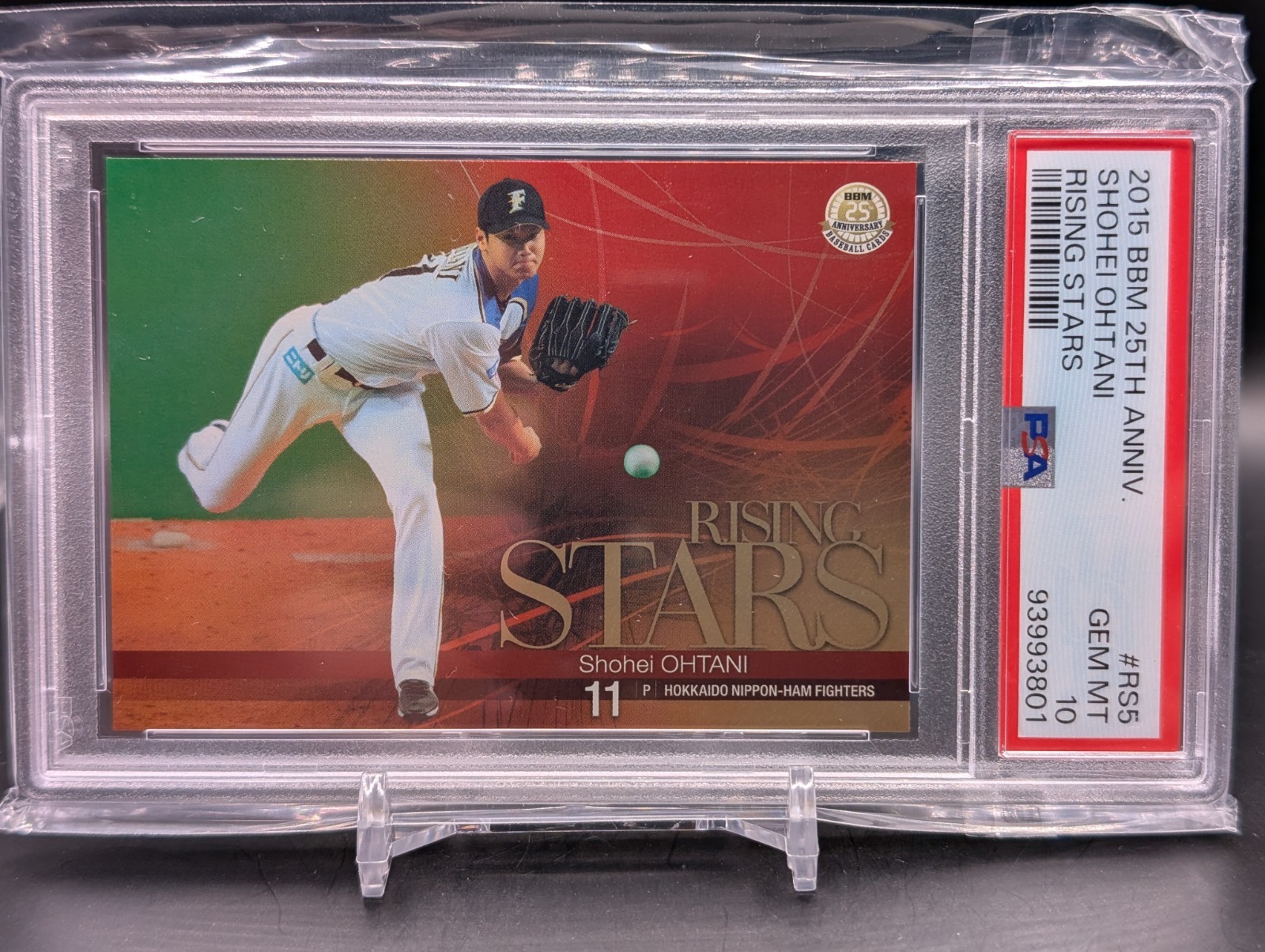 2015 BBM 25th Anniversary – Rising Stars Shohei Ohtani #RS5 PSA 10 – LOW POP