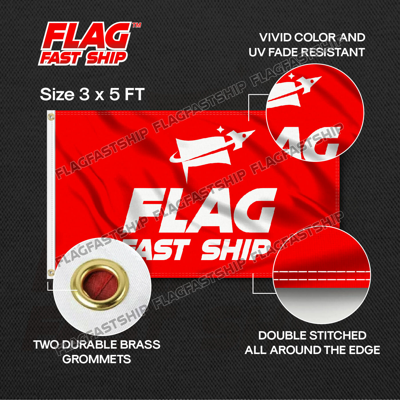 Alabama Football Crimson Tide 3×5 ft Flag Banner ROLL TIDE FREE Shipping NCAA