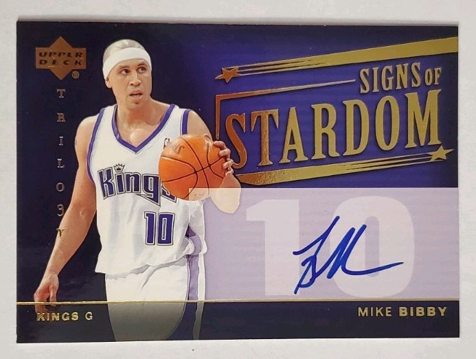 Upper Deck 2003-04 Trilogy Signs of Stardom Mike Bibby Auto Kings SI-MB
