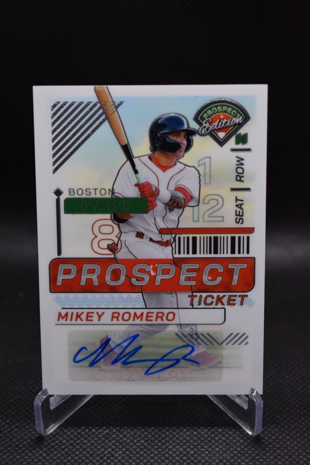 Mikey Romero Auto 2024 Panini Prospect Edition Holo Silver Boston Red Sox #79