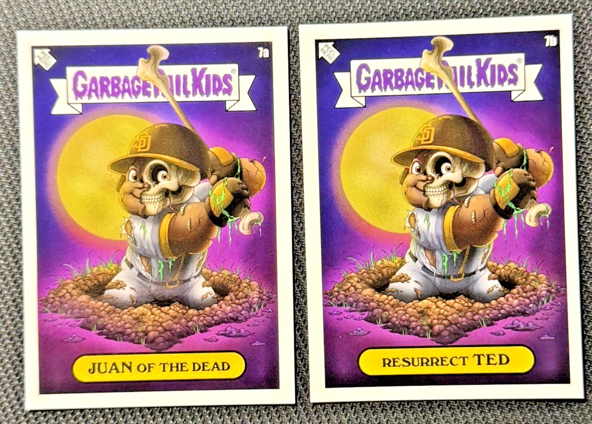 2022 Topps MLB x GPK Garbage Pail Kids: Series 2 Juan Soto 7a and 7b