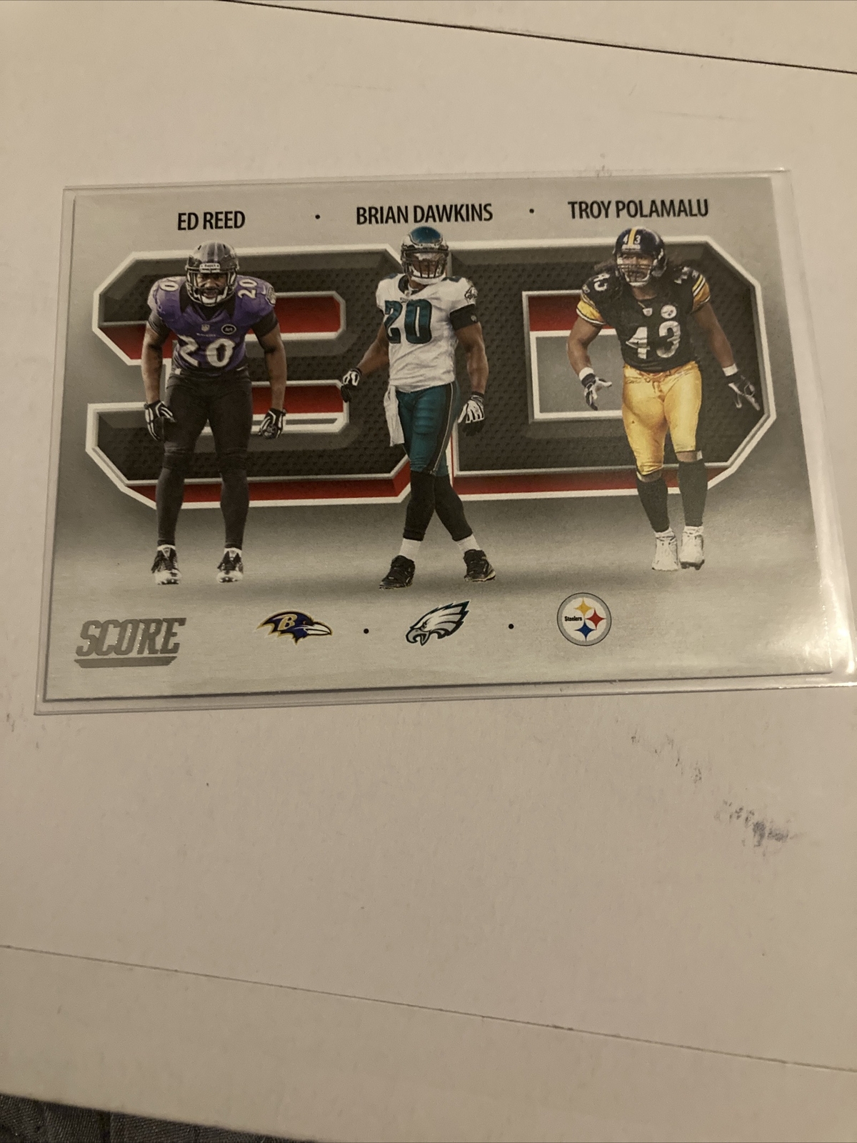 2021 SCORE 3D #3D 3 Ed Reed / Brian Dawkins / Troy Polamalu
