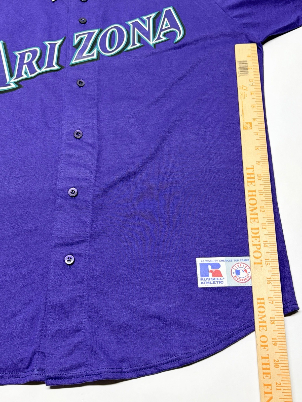 VTG Arizona Diamondbacks Purple Button Baseball Jersey XL Throwback USA Read*