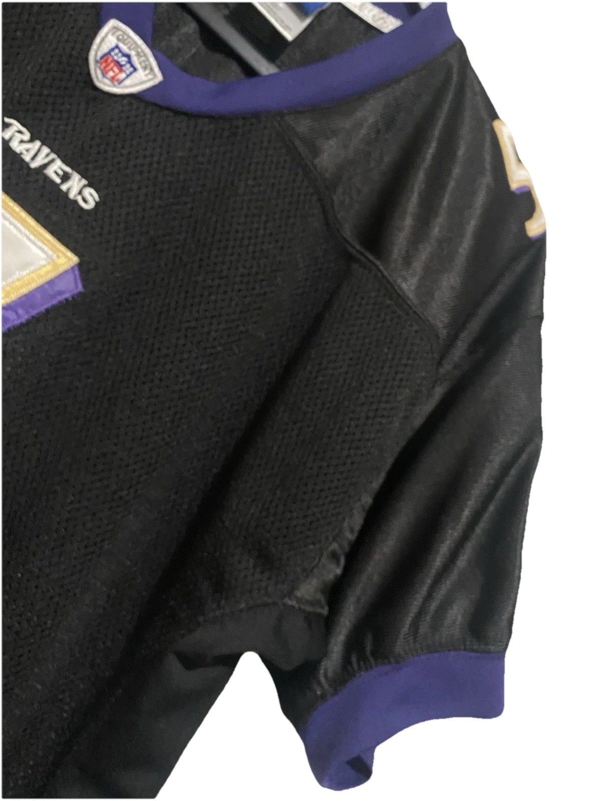 Reebok NFL Ravens Jersey Mens XL (18-20) Joe Flacco #5 Black Stitched Mesh