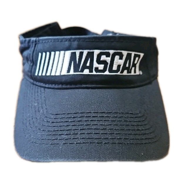 NASCAR Hat Cap Visor Black Adjustable 100% Cotton Vintage