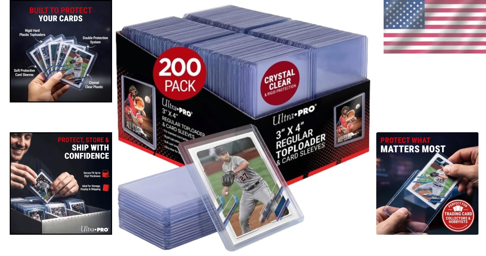 Top Quality Card Protection Set – 200 Trading Cards