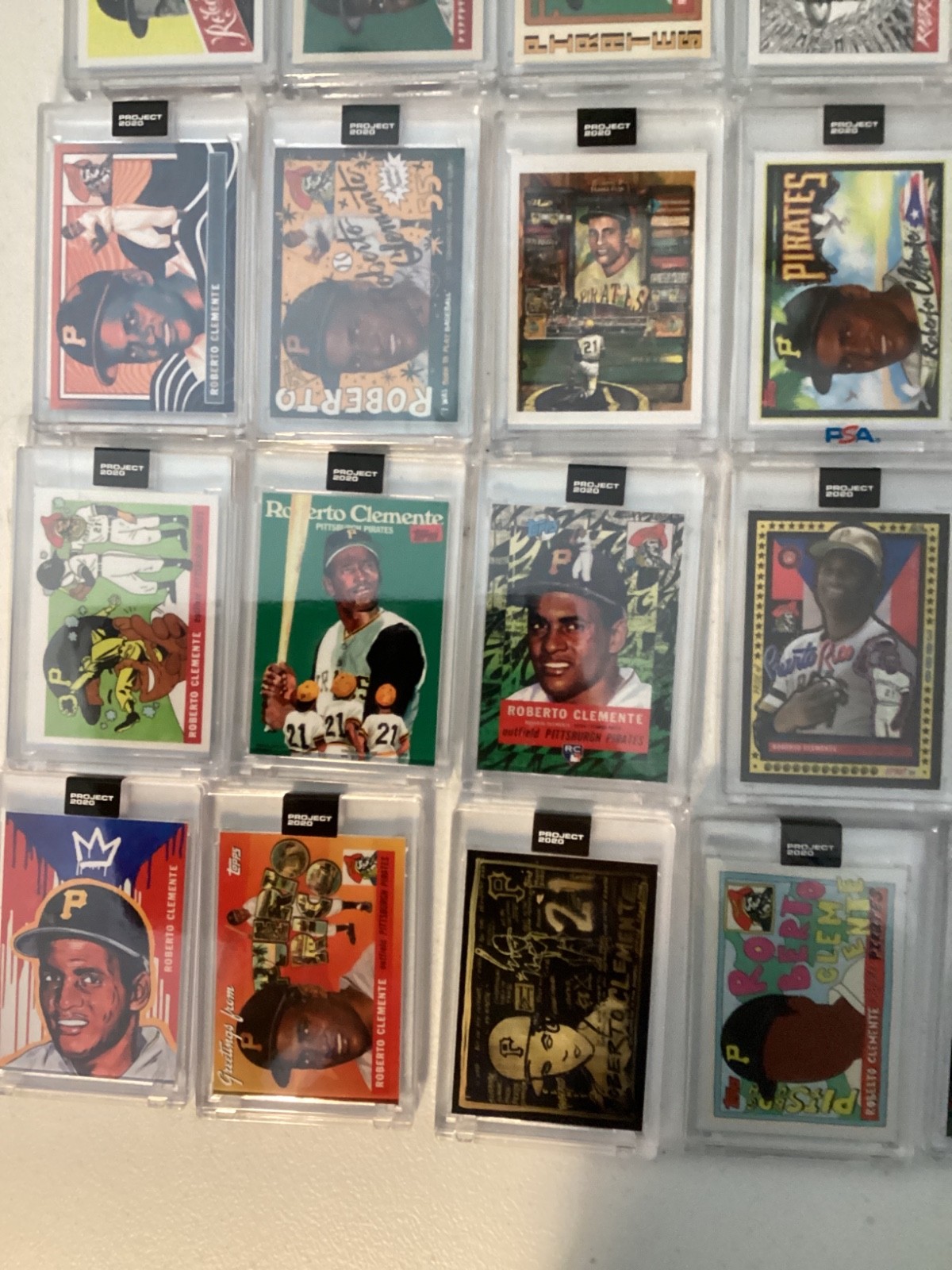 Roberto Clemente Topps Project 2020 complete 20 card set w/ boxes. SUPER SALE!!
