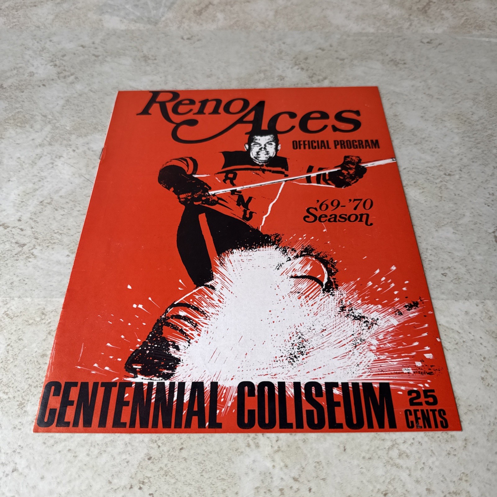 Reno Aces Official Program 69-70 Season Centennial Coliseum