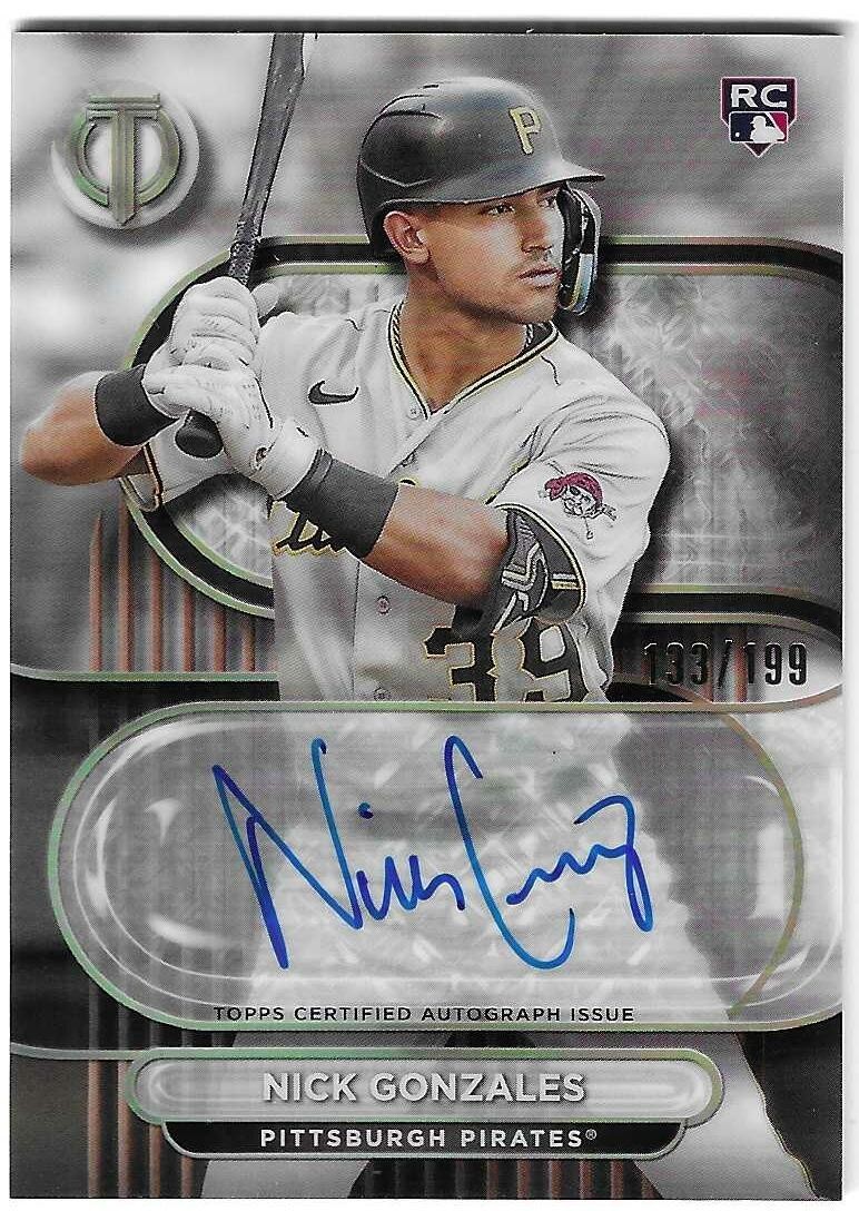 Nick Gonzales 2024 TOPPS TRIBUTE MLB ROOKIE AUTOGRAPH CARD Pirates RC AUTO /199