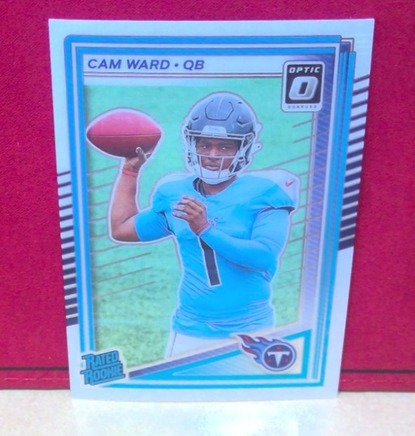2025 Panini Donruss – Rated Rookie Cameron Ward #350 Optic Preview Holo Prizm