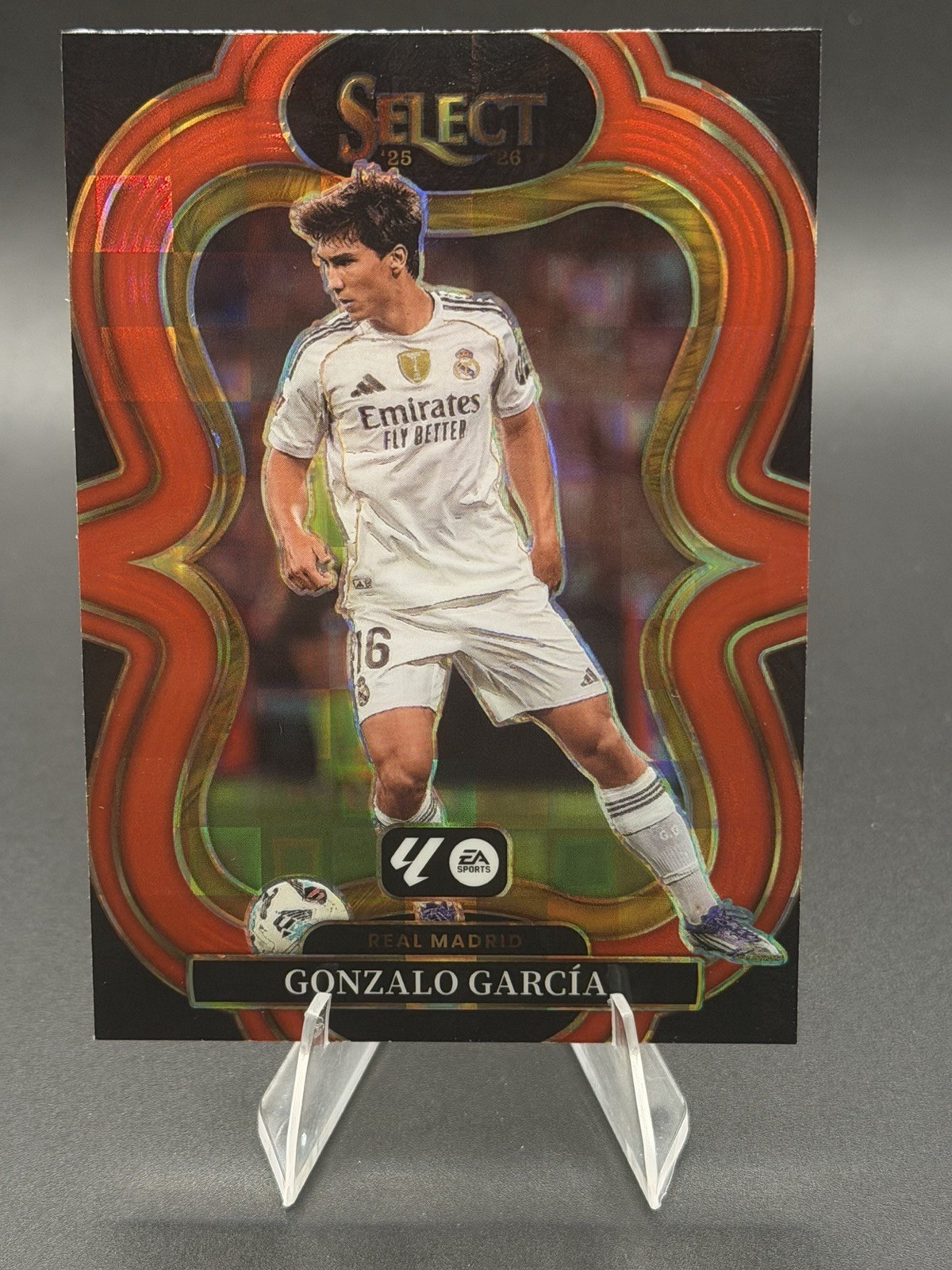 2025-26 Panini Select La Liga Gonzalo Garcia Mezzanine Red Pandora Prizm SP🔥