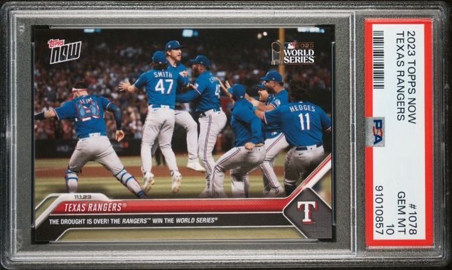 2023 TOPPS NOW #1078 TEXAS RANGERS WORLD SERIES CHAMPIONS 🏆