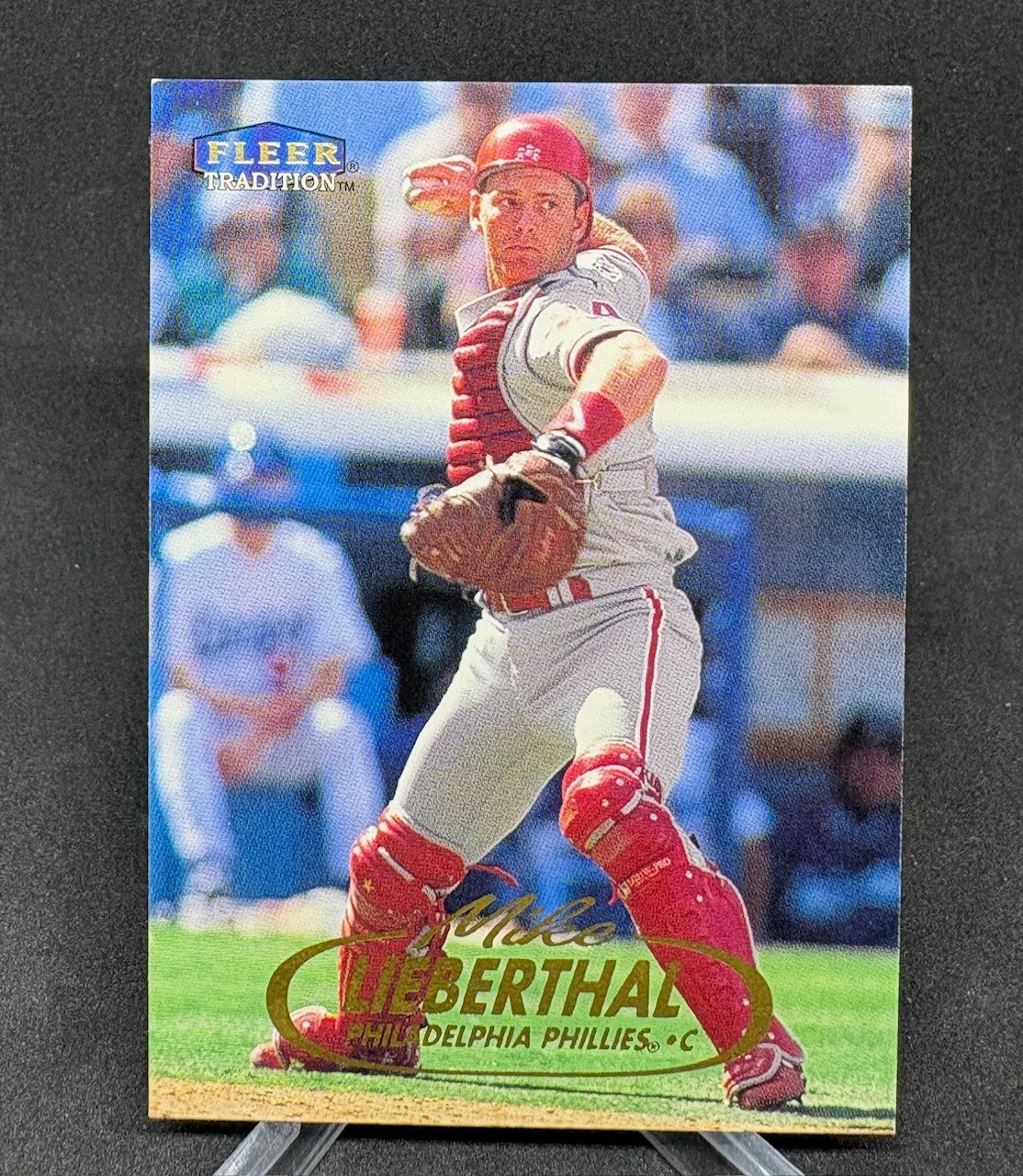 1998 Fleer Tradition MIKE LIEBERTHAL Blank Back Error NNO (#72)