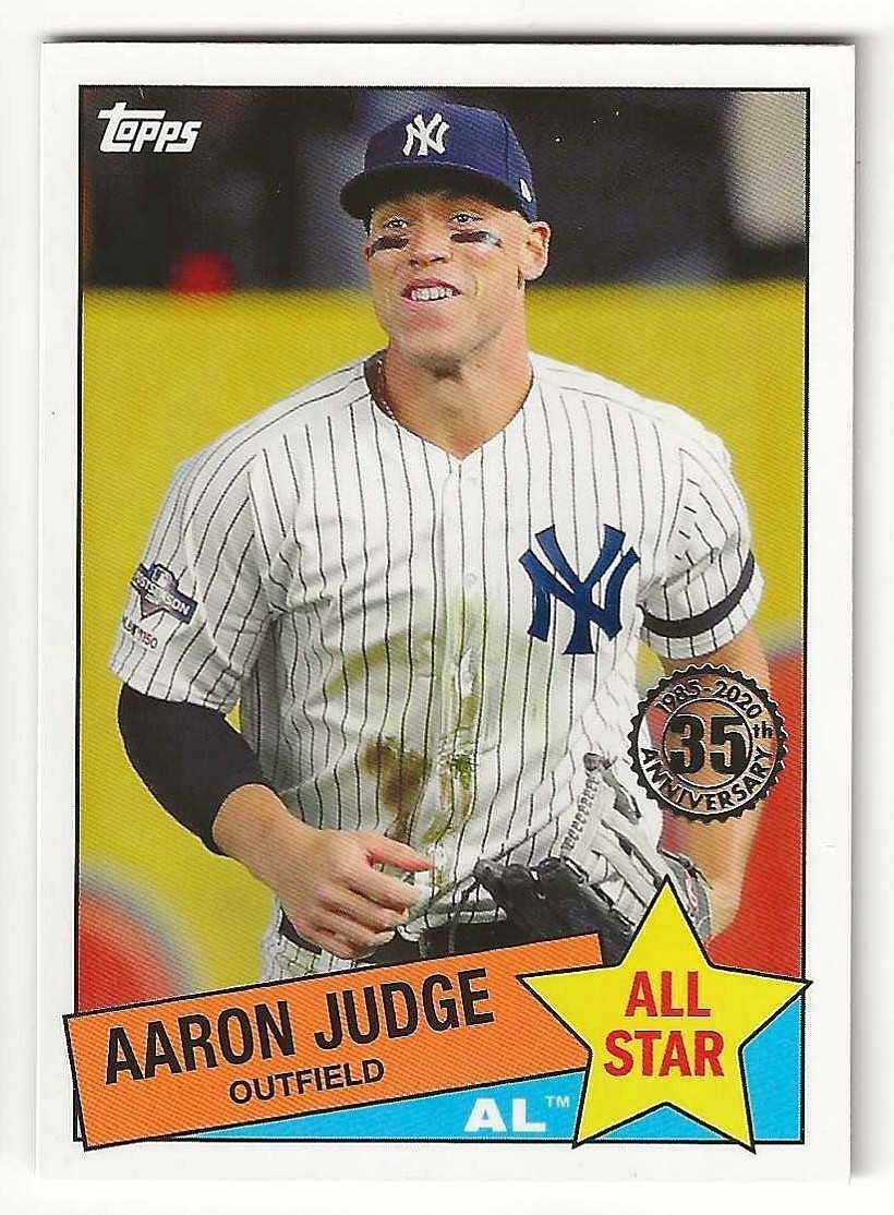 2020 Topps AARON JUDGE Insert 1985 35TH ANNIVERSARY ALL-STAR Card YANKEES