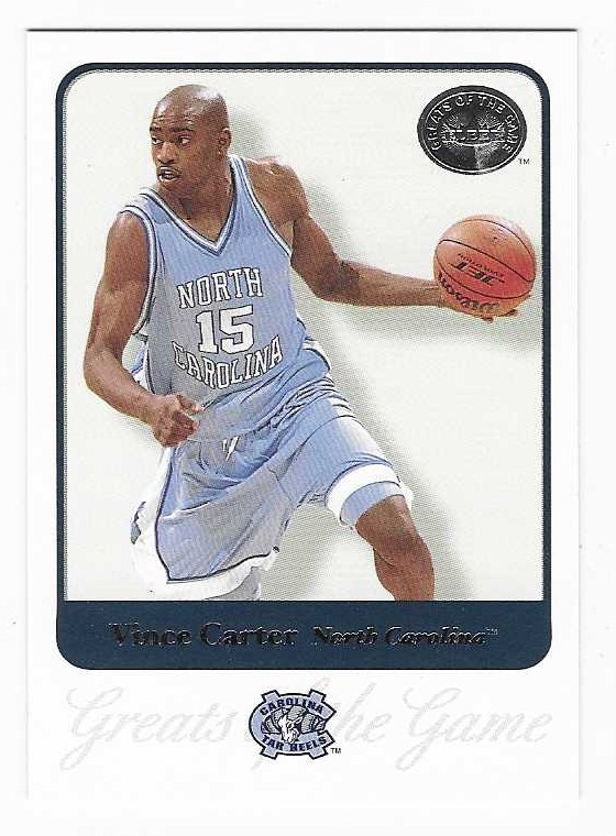 2001 Fleer Greats of the Game Vince Carter North Carolina Tar Heels #73