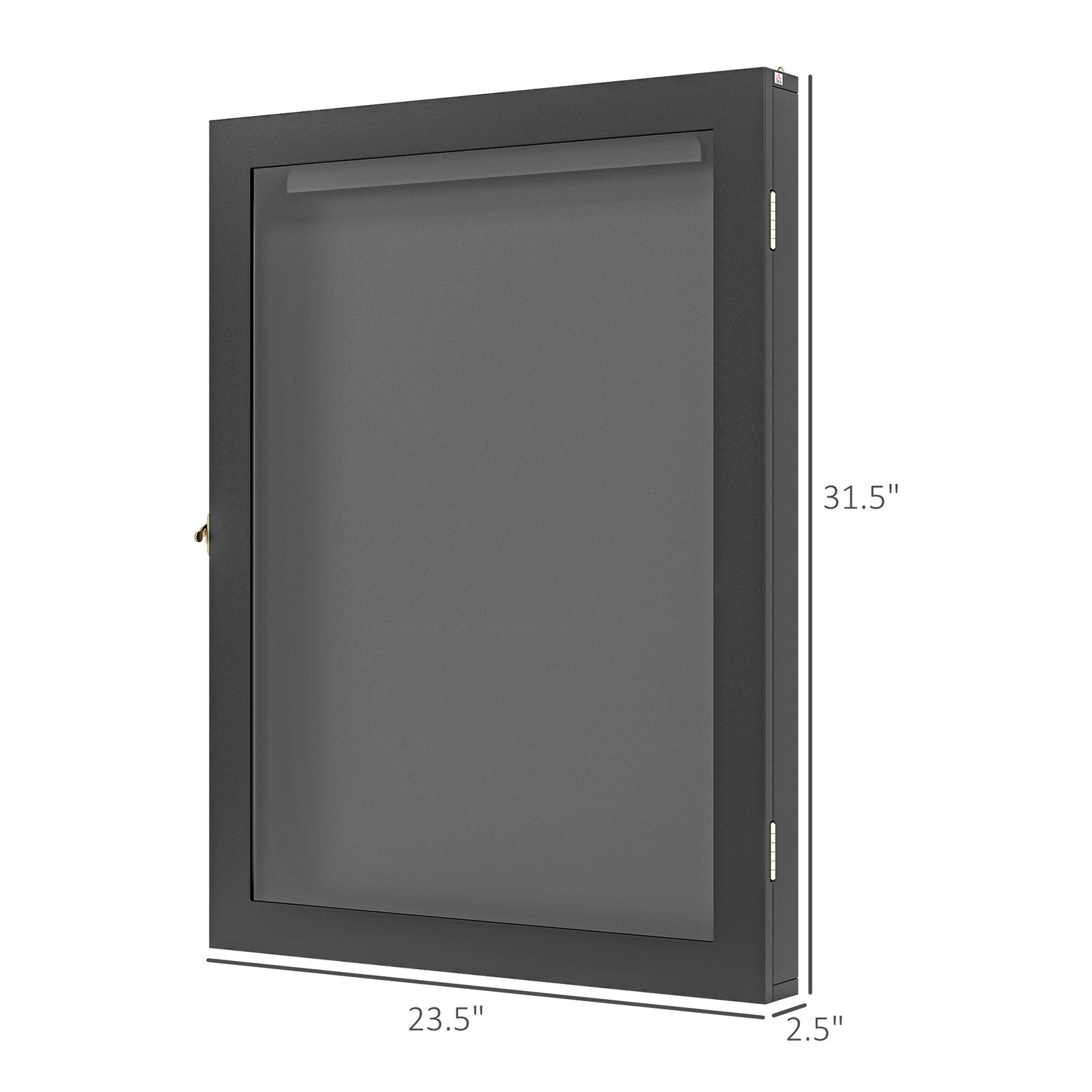 Athletic Jersey Shadow Frame Square Lockable Display Case with Brass Hook Hanger