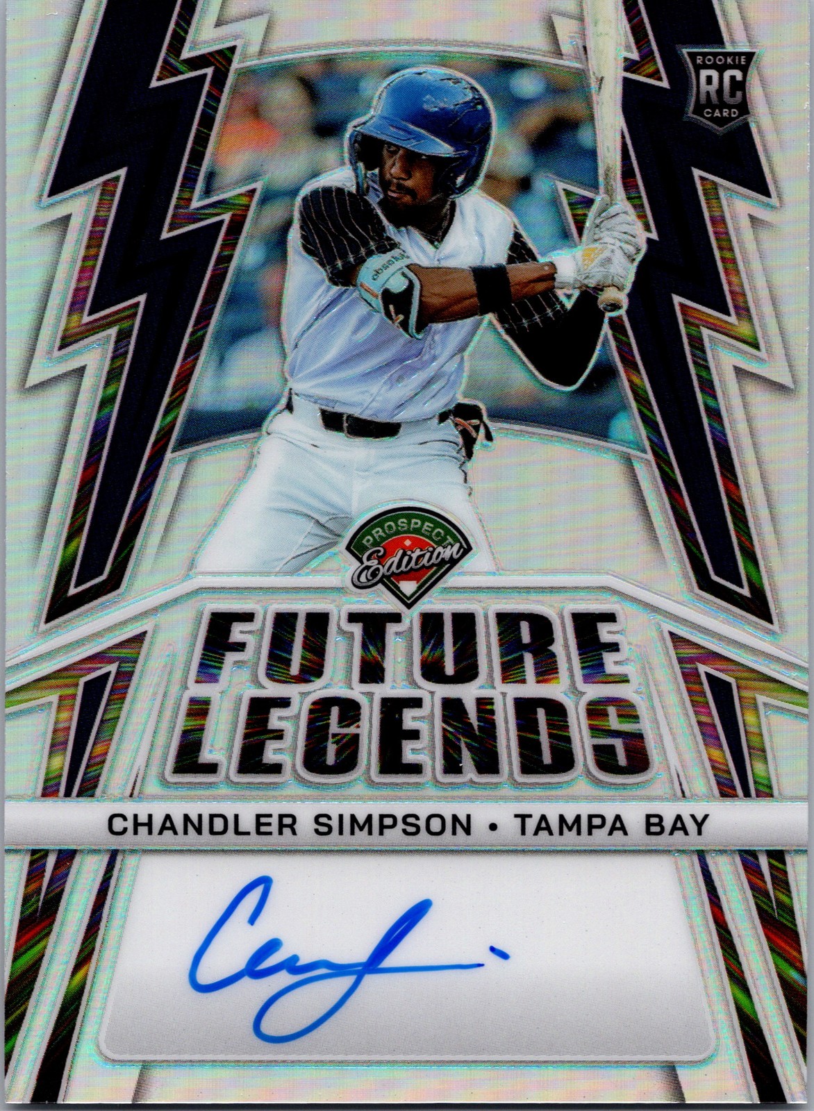 2025 Panini Prospect Edition Future Legends Chandler Simpson Auto Silver Rays