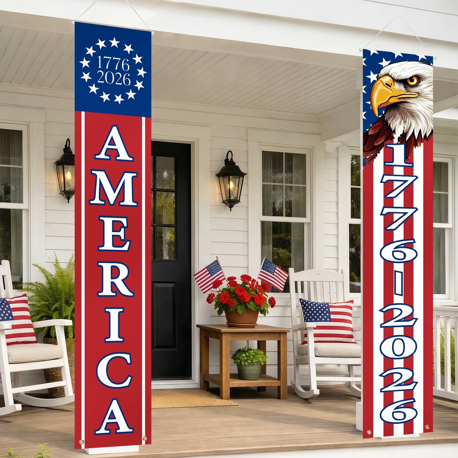 USA 250th Anniversary Flag, 2 Pack America 1776-2026 250 Year Patriotic Banner