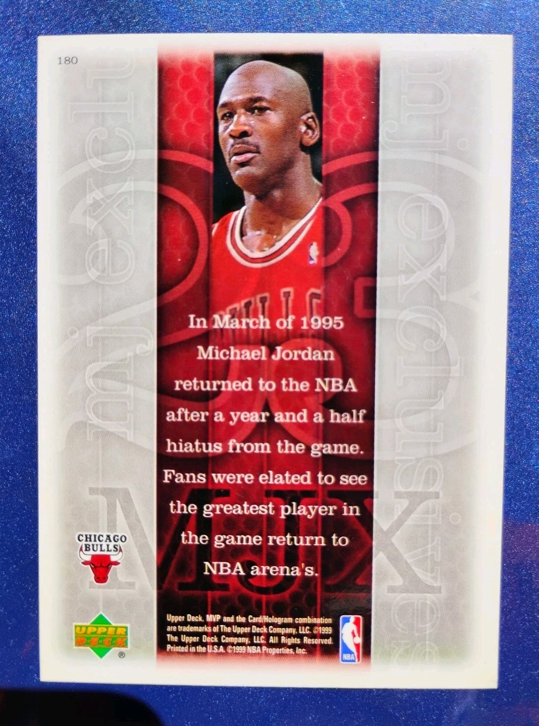 1999-00 Upper Deck MVP Michael Jordan MJ EXCLUSIVES Complete Set of 30 179-208.