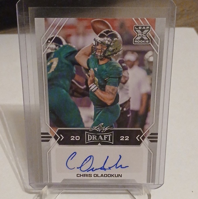 Leaf 2022 Draft Chris Oladokun Rookie Auto Autographs Insert #BA-CO1