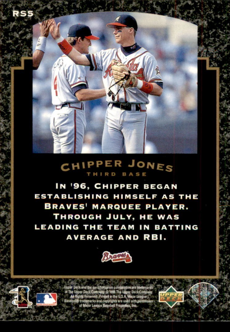 Chipper Jones 1997 Upper Deck Rock Solid Foundation #RS5 Braves