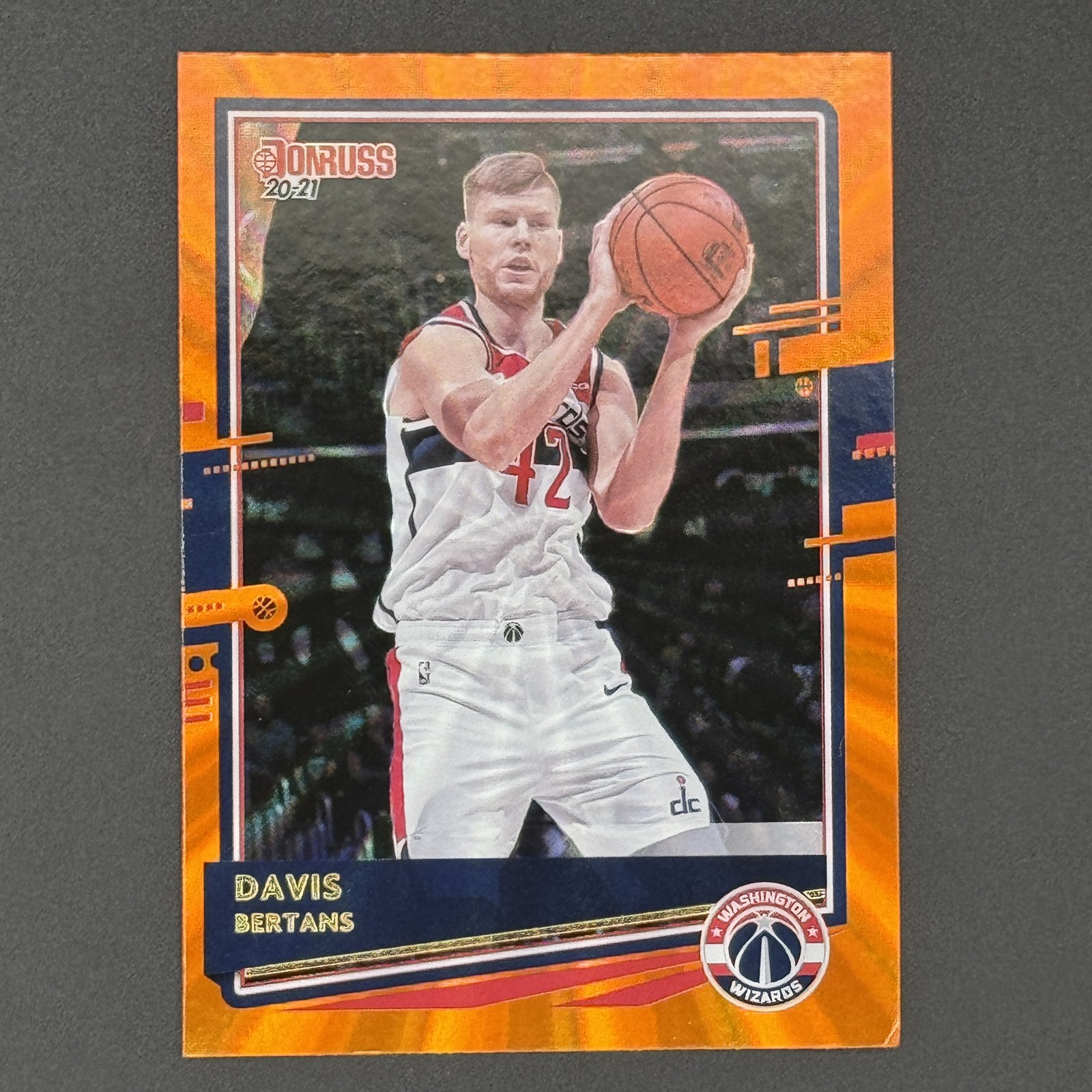 2020-21 Donruss #65 Davis Bertans Holo Orange Laser