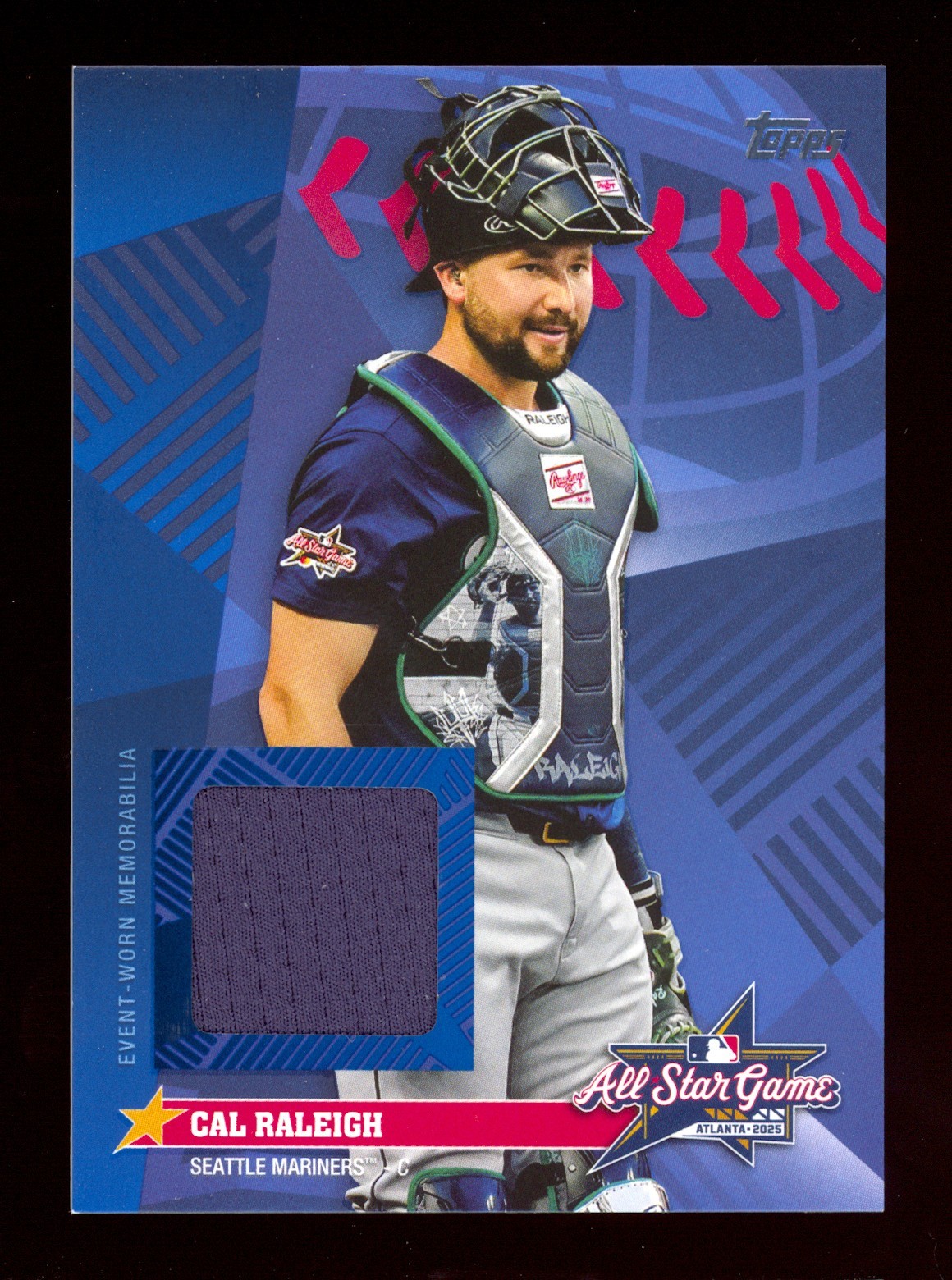 2025 Topps Update All-Star Stitches Cal Raleigh Event-Worn Relic #AS-CR Mariners