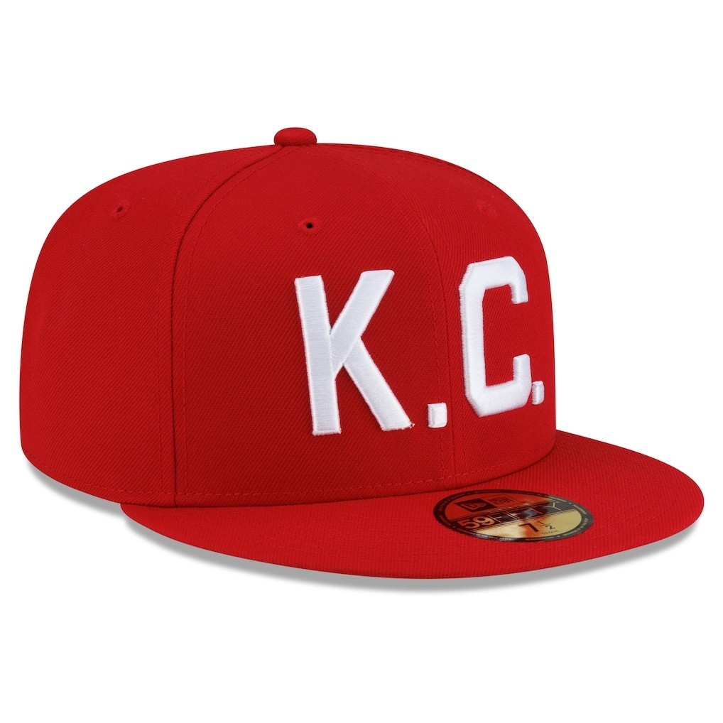 New Era Kansas City Monarchs Fitted Hat 59FIFTY Turn Back The Clock Cap Red