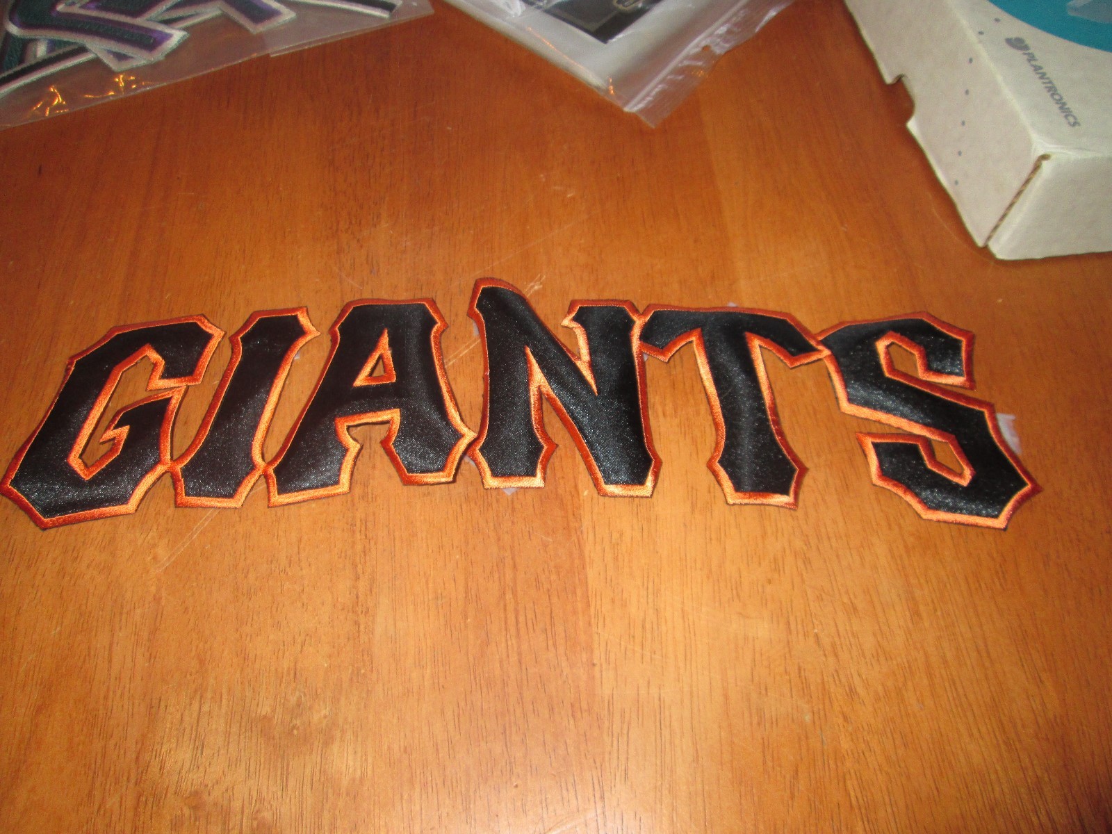 MLB SAN FRANCISCO GIANTS JERSEY IRON ON PATCH 3 INCHES TALL 12 INCHES LONG