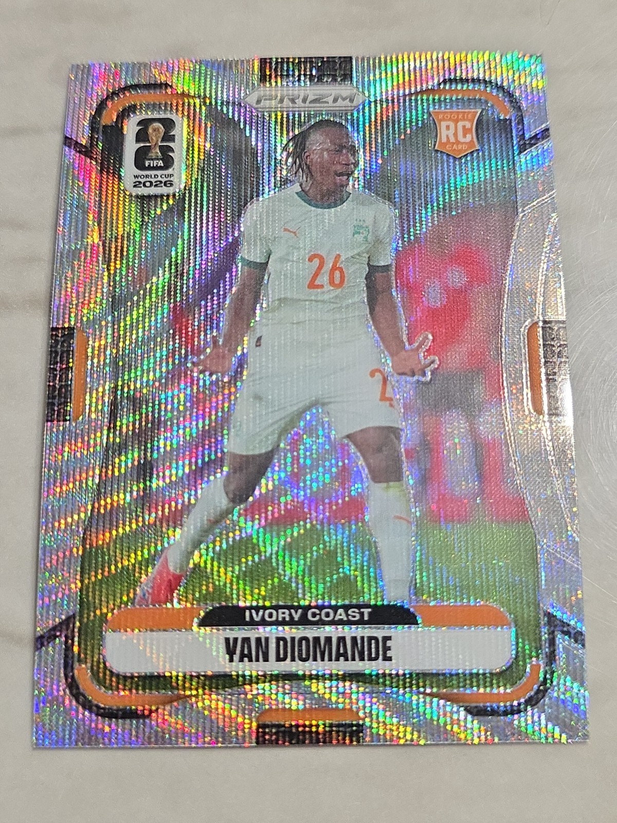2026 Panini Prizm FIFA World Cup Yan Diomande RC Rookie Wave Prizm #257