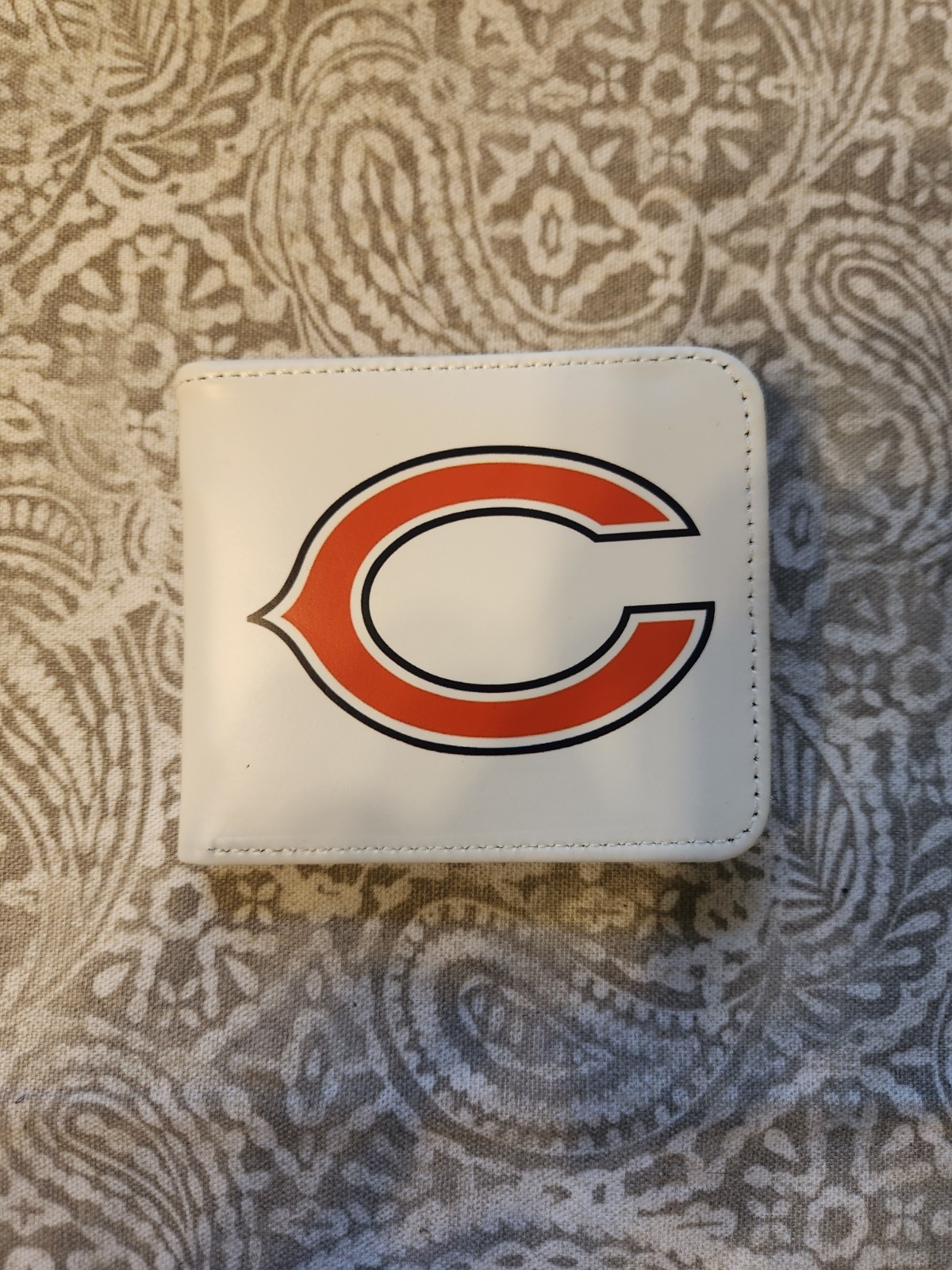 Chicago Bears NFL Football White Wallet BI-Fold PU Leather Billfold