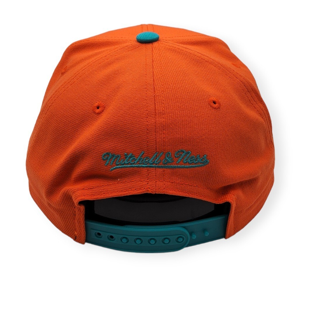 Mitchell & Ness Florida Marlins Hometown Coop Orange/Teal Adjustable Snapback