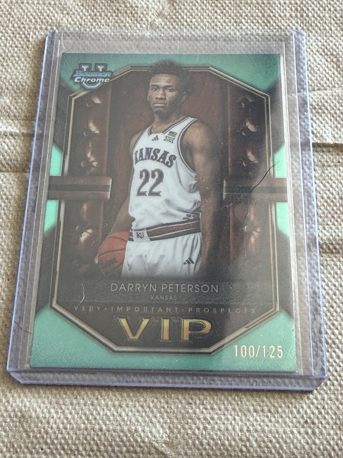 Darryn Peterson 2025 Bowman Chrome VIP Aqua VIP-2 #100/125