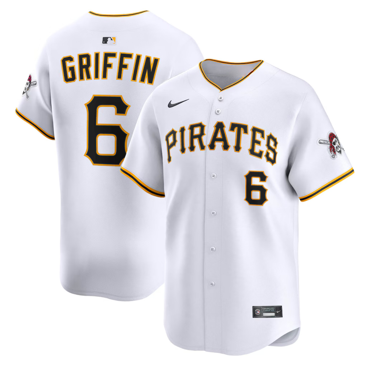 Men’s P.P Konnor #6 Griffin Black White Baseball Jersey 2026 Fan Shirt S-5XL