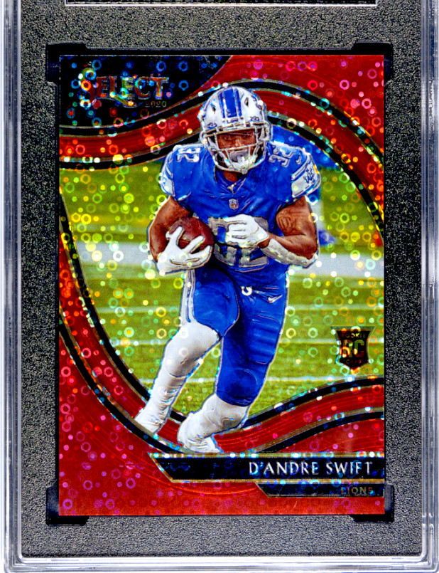 2020 Select Field Level Rookies /49 Red Disco Prizm #351 D’Andre Swift RC SGC 9