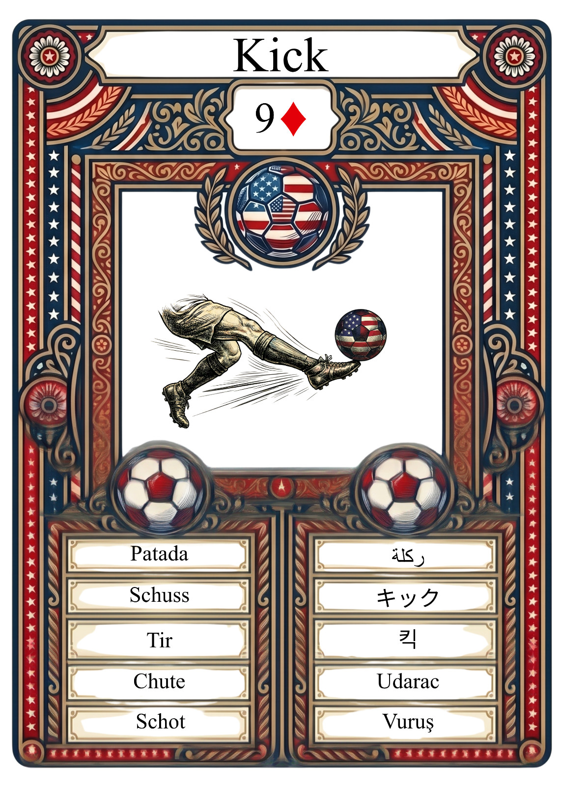 Multilingual Art Card: World Cup 2026 America 250 Digital Soccer Collectible