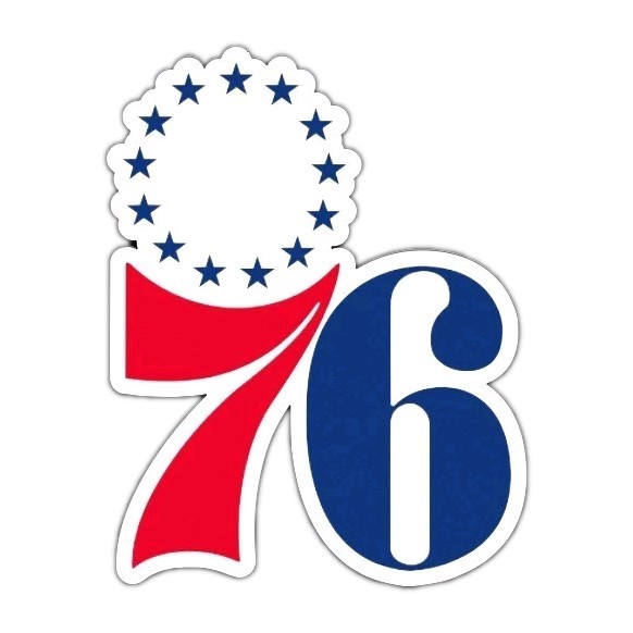 Philadelphia 76ers Sixers Sticker NBA Die Cut Laminated