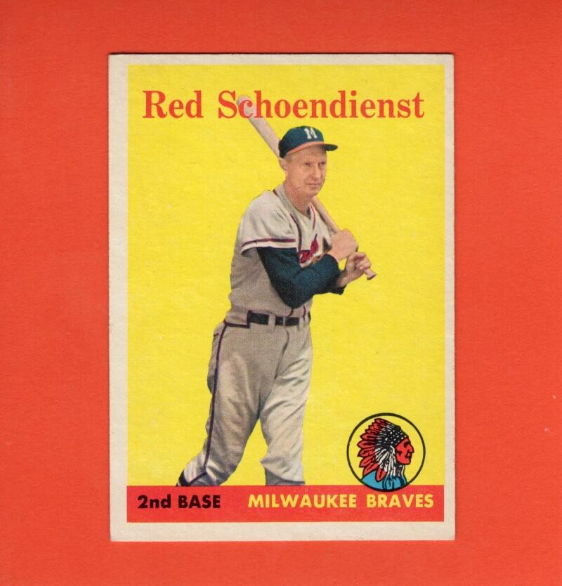 1958 Topps #190 Red Schoendienst VG/EX Milwaukee Braves #34148
