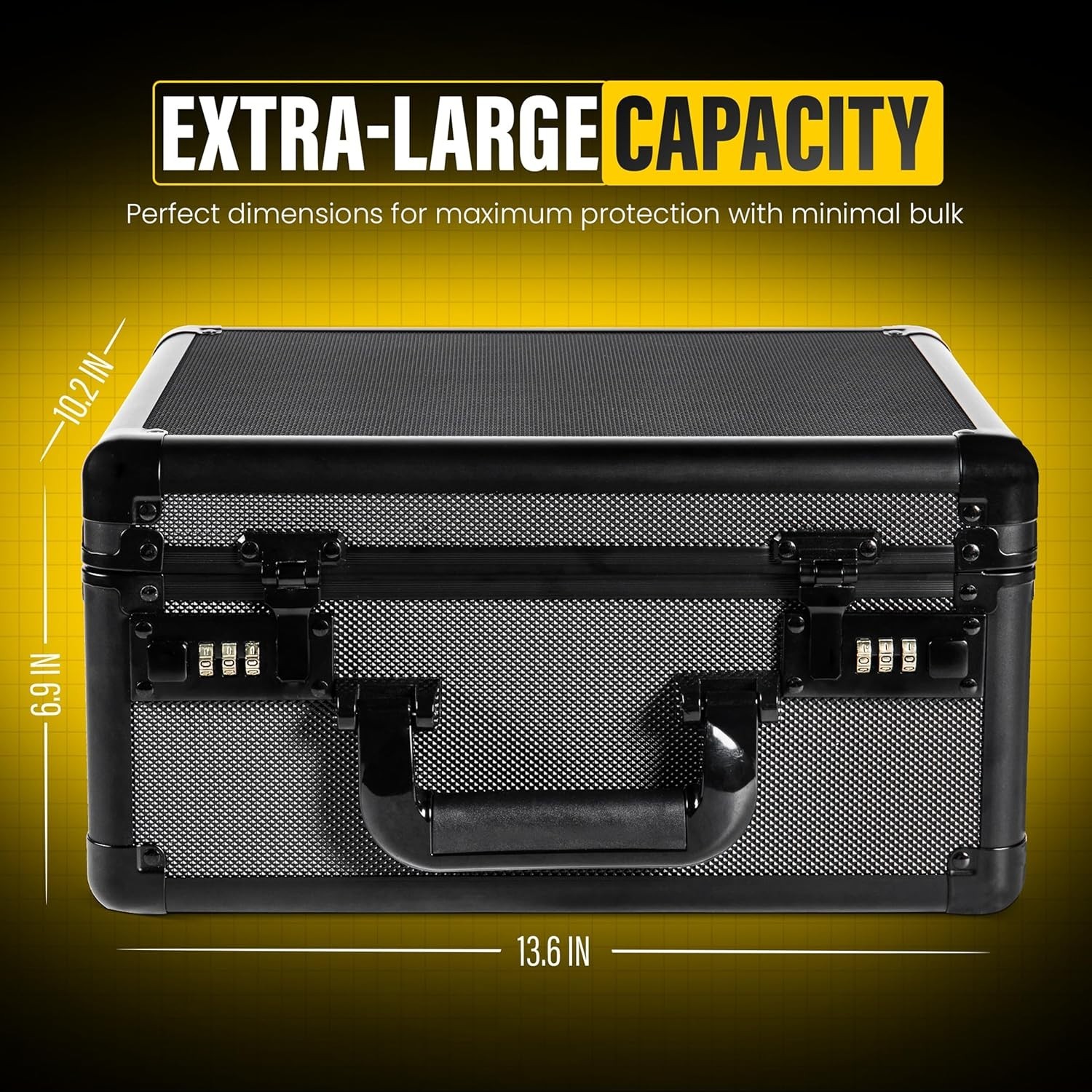 Waterproof Graded Card Storage Box with Combination Lock – 14″L x 10″W.