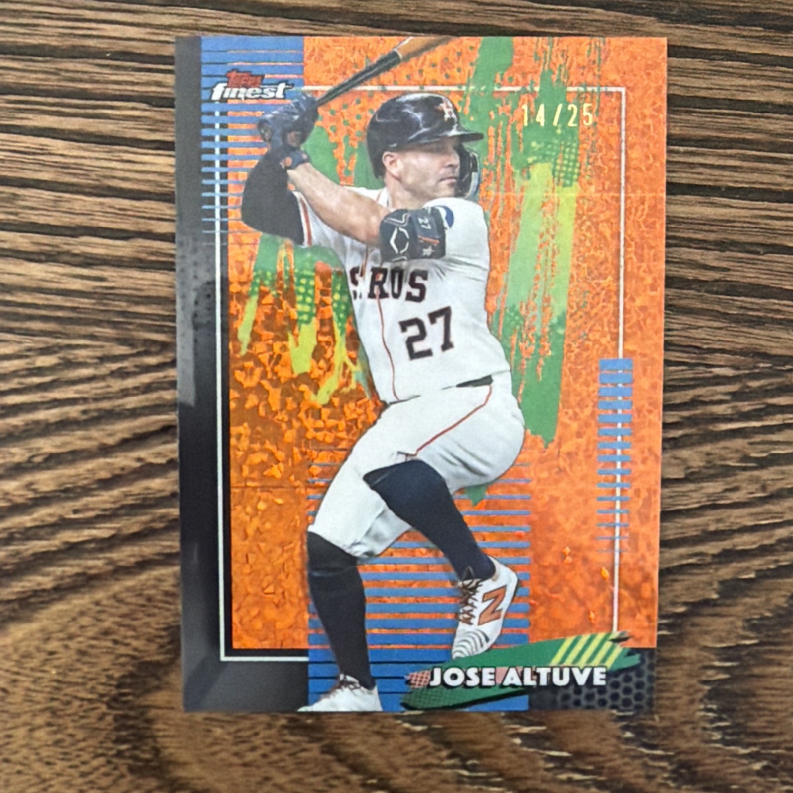 2026 Topps Finest Jose Altuve Orange Mini Diamond /25 Common Houston Astros